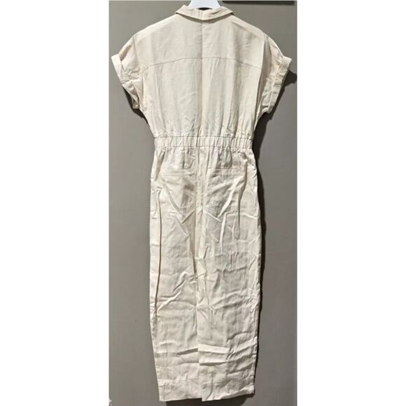 Off White Sz 6 Casual or Dress Linen Blend Jumpsuit Boilersuit UNIVERSAL THREAD - Picture 5 of 5